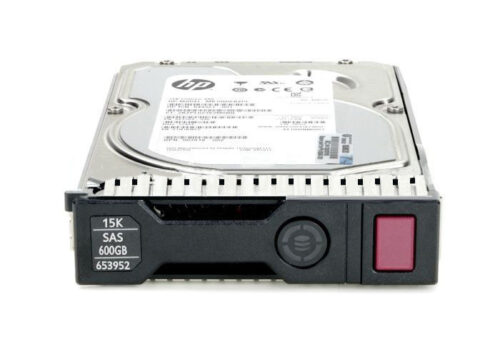 Disco duro HP 600GB SAS, 15K RPM, formato 3.5 pulgadas, vista frontal