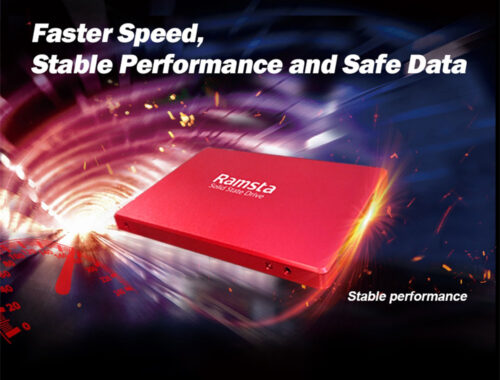 SSD RAMSTA S800 1TB con texto "Velocidad más rápida, rendimiento estable y datos seguros".