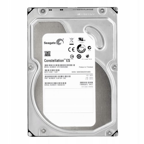 Disco duro Seagate 1TB SATA 7200K modelo Constellation ES, vista superior.