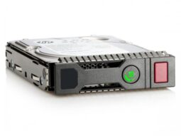 Disco duro HP 450GB SAS, 15K RPM, tamaño 3.5 pulgadas, con indicadores LED verdes y rojos.