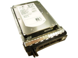 Disco duro DELL reciclado de 400GB, modelo PD, en vista superior con detalles visibles.