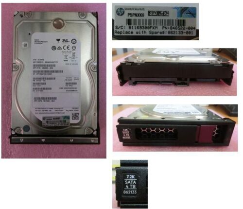 Disco duro HPE HDD 4TB 6G 7.2K LFF SATA de alta capacidad y rendimiento para servidores empresariales | Piezas y Partes